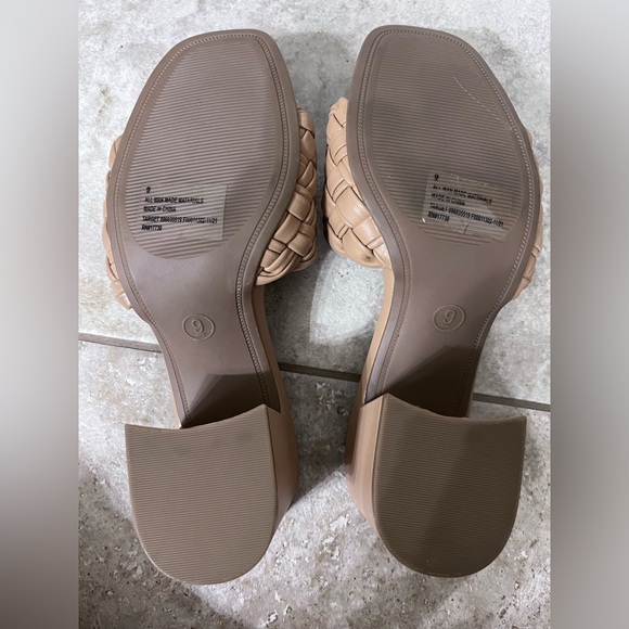 A New Day Tan Woven Leather Mules - Picture 3 of 3